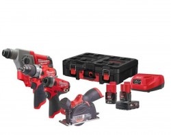 Milwaukee 12v M12 FPP4A-622P M12 Fuel 4 Piece Kit Power Pack